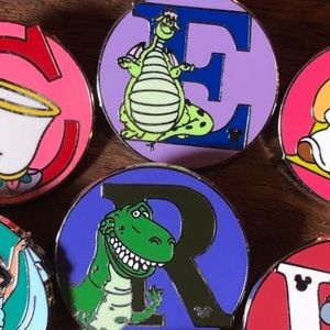 E and R Disney Alphabet Pins